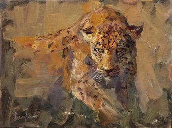 African Leopard Oil Painting