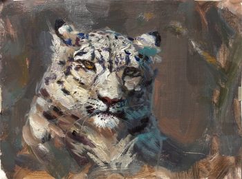 Snow Leopard Oil Painting